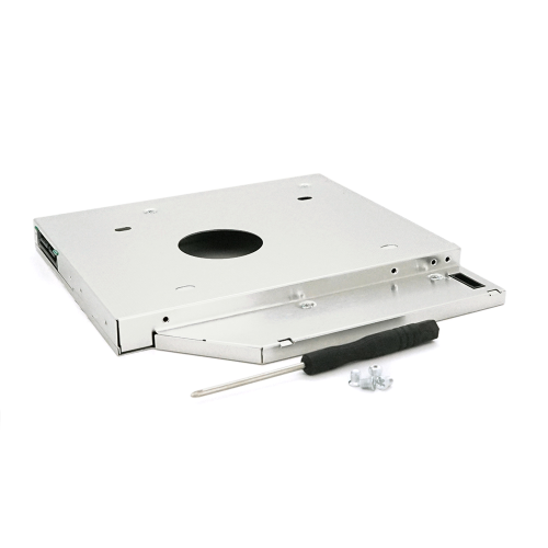 Адаптер підключення HDD 2.5 &apos;&apos; 9.5 mm в відсік приводу ноутбука SATA / mSATA (HDC-25), корпус aluminum+plastic, Blister, Q100