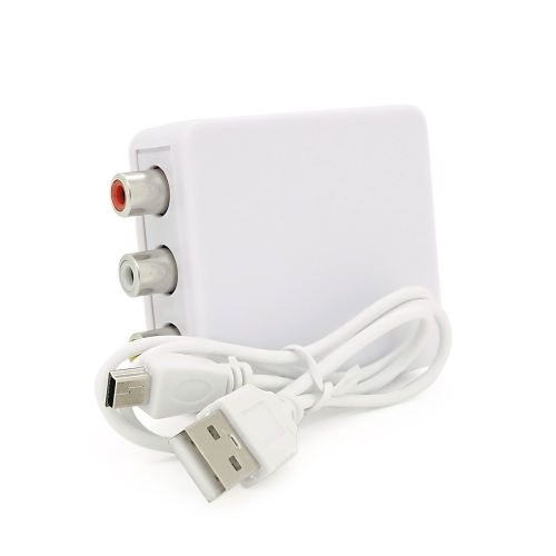 Конвертер Mini, HDMI to AV, ВИХІД 3RCA (мама) на ВХІД HDMI (мама), 720P / 1080P, White, BOX