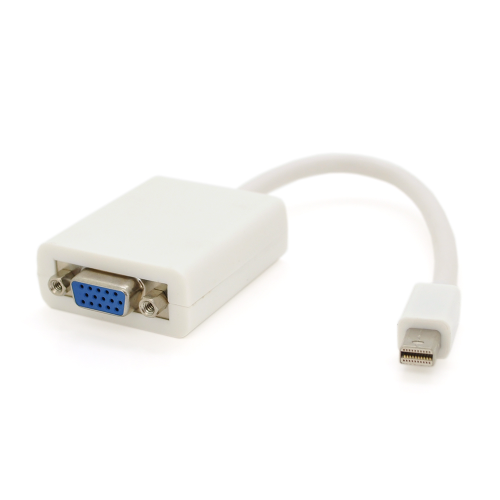Конвертер mini Display Port (тато) на VGA(тато) 30cm, White, 4K / 2K, Пакет