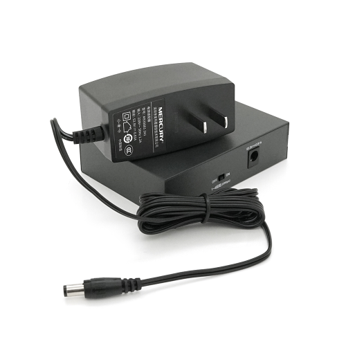 Комутатор POE 48V Mercury MS05CP 4 порти POE+1 порт Ethernet (Uplink ) 10 / 100 Мбіт / сек, БП в комплекті + перехідник