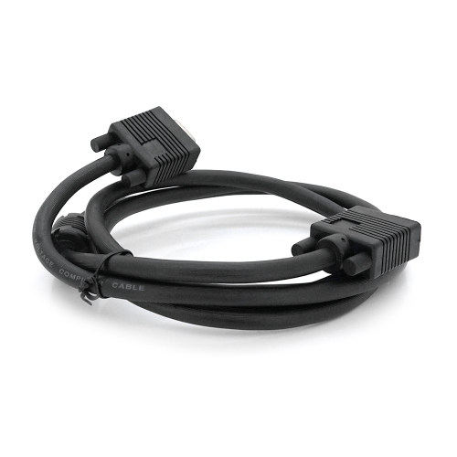 Кабель Merlion VGA 1.5m, male to male (тато-тато), 1 ферит, чорний, Пакет Q125