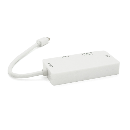 Конвертер mini Display Port (тато) на HDMI / VGA / DVI(мама) 30cm, White, 4K / 2K, Пакет