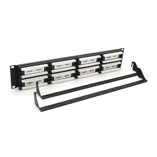 Патч-панель 48 порту UTP DUAL кат 5Е 19 &amp;quot;2U НЕ екранована чорна Q20