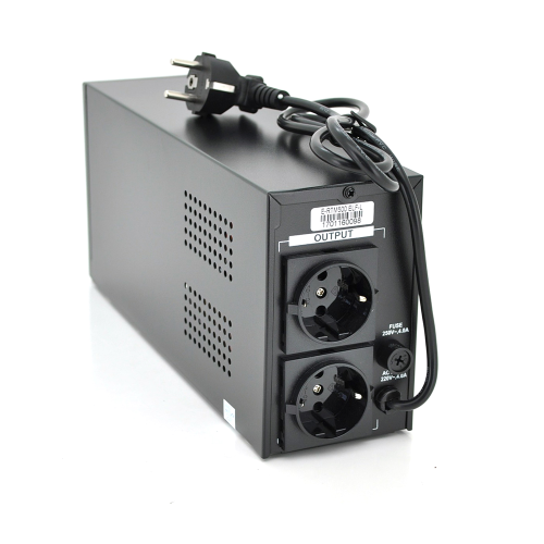ДБЖ Ritar E-RTM500 (300W) ELF-L, LED, AVR, 2st, 2xSCHUKO socket, 1x12V7Ah, metal Case. Q4 (365*130*210) 4,8 кг (310*85*140)