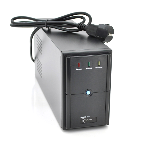 ДБЖ Ritar E-RTM850 (510W) ELF-L, LED, AVR, 2st, 2xSCHUKO socket, 1x12V9Ah, metal Case Q4 (370*130*210) 5,8кг (310*85*140)