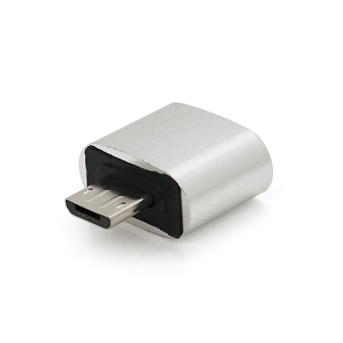 Перехідник USB2.0(AF) OTG =&gt; microUSB(M), Silver, Пакет