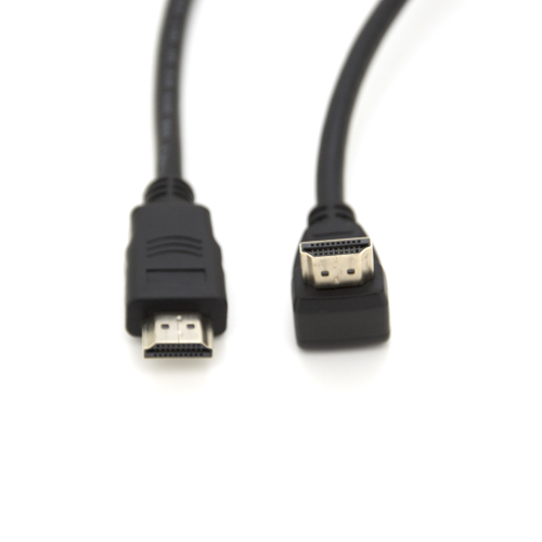 Кабель HDMI (M) - HDMI (M) 1.5m кутовий Black
