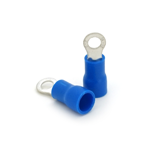 Клема тип &amp;quot;О&amp;quot; RV2-3.2, 0.5 мм, провід 1.5-2.5, ізольована, максимальний струм 27А, під обтискання, латунь, 100шт в упаковці, ціна за упаковку