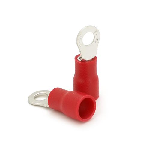 Клема тип &amp;quot;О&amp;quot; RV3.5-4, 0.7 мм, дріт 2.5-4.0, ізольована, максимальний струм 37А, під обтискання, латунь, 100шт в упаковці, ціна за упаковку