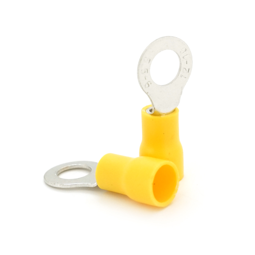 Клема тип &amp;quot;О&amp;quot; RV5.5-6, 0.7 мм, дріт 4.0-6.0, ізольована, максимальний струм 48А, під обтискача, латунь, 100шт в упаковці, ціна за упаковку