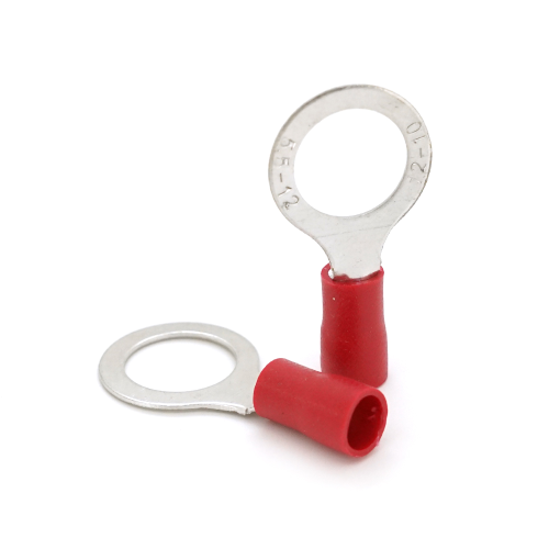 Клема тип &amp;quot;О&amp;quot; RV5.5-12, 0.7 мм, дріт 4.0-6.0, ізольована, максимальний струм 48А, під обтискача, латунь, 100шт в упаковці, ціна за упаковку