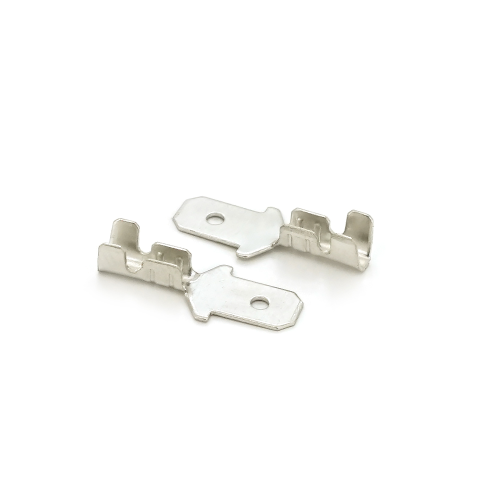 Клема F1 тато, 4.8 мм, дріт 0.5-1.5, неізольована, латунь, з силіконовим ковпачком, 100шт в упаковці, ціна за упаковку