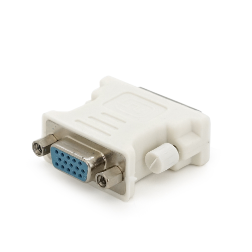 Перехідник DVI-D 24 + 1 (тато) / VGA (мама), Grey Q50