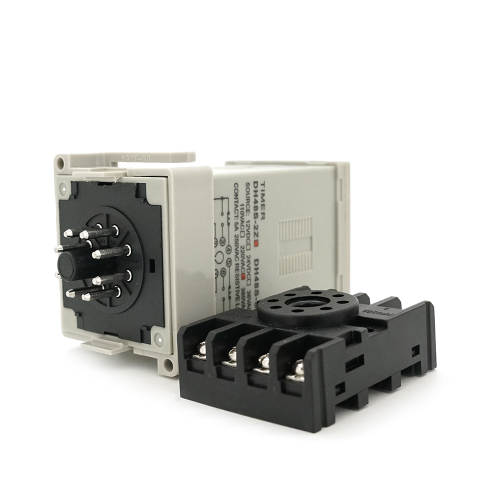 Реле часу DH48S-2Z з індикацією затримки часу + колодка для підключення, 220 VAC