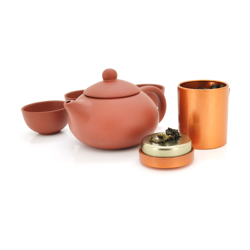 Набір китайського зеленого чаю Tieguanyin + 4 чашки + чайник, 240g (Дерев&apos;яна упаковка), ціна за упаковку, Q1