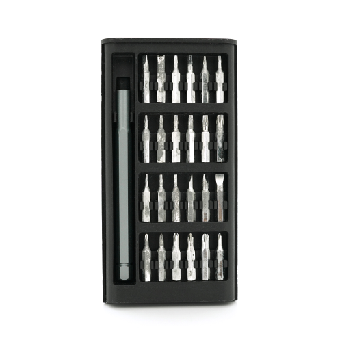 Набір викрутка+біти 24-in-1, довжина тримача 88мм, біти S2, алюмінієва ручка, Box