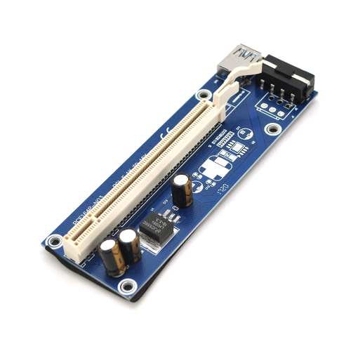 Riser PCI-EX, x1 =&amp;gt; x16, 4-pin MOLEX, SATA =&amp;gt; 4Pin, USB 3.0 AM-AM 0,6 м (синій), конденсатори CS 220 16V, Пакет