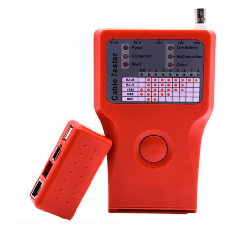 Кабельний тестер Merlion мультифункціональний 5 в 1 RJ-11 / RJ-45 / BNC / USB / 1394