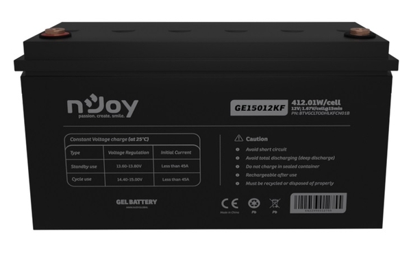 Аккумуляторная батарея Njoy GE15012KF 12V 150AH (BTVGCLTODHLKFCN01B) GEL