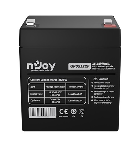 Аккумуляторная батарея Njoy GP05122F 12V 5AH (BTVACEUOBTO2FCW01B) AGM