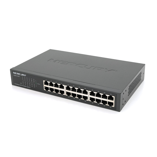 Комутатор Mercury S124D, 24 порти Ethernet 10 / 100 Мбіт / сек, BOX Q6