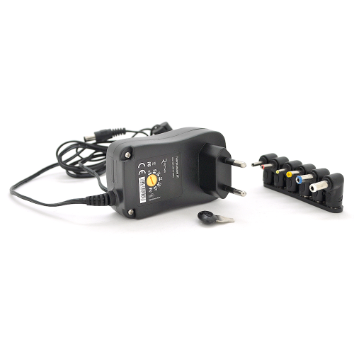 Універсальний БП Input 100V-240V 50-60Mhz, Output :3V-12V-2.A 24W, 6 Г-подібних роз'ємів 2.35*0.75 / 3.0*1.1 / 3.5*1.35 / 4.0*1.7 / 5.5 BOX