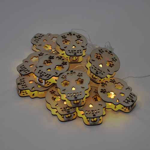 Гірлянди 10LED Metal (Scul), 1 режим, 2метри, прозора ізоляція, BOX