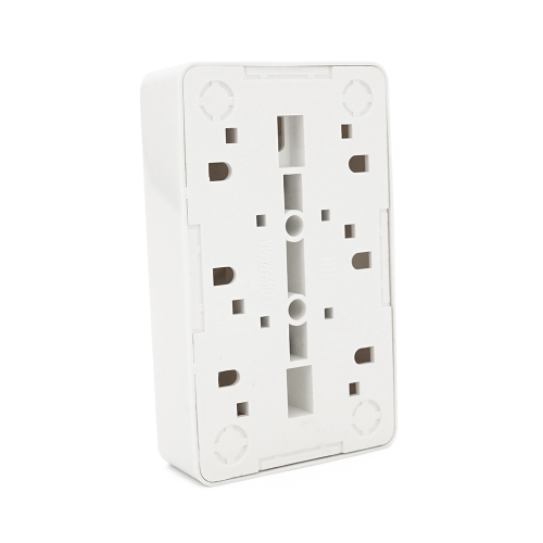 Розетка подвійна без заземлення зовнішнього монтажу, біла, Q24