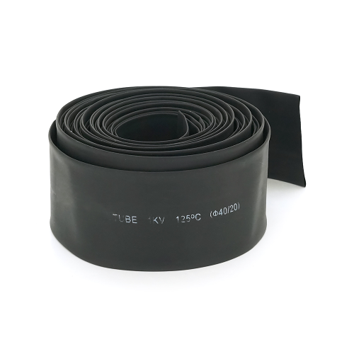 Термозбіжна трубка 40,0 мм, робоча температура: від -50&amp;deg;C до + 125&amp;deg;C, чорна, 25м, рулон