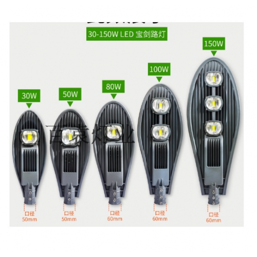 Вуличний LED-ліхтар Ritar, 50W, 6500К, 5000lm, SMD2835, RA&gt;80, IP65, Black, 490*210*85mm