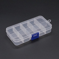 Пластиковий ящик для радіодеталей, 130 х 25 х 65 мм, 10 відділень