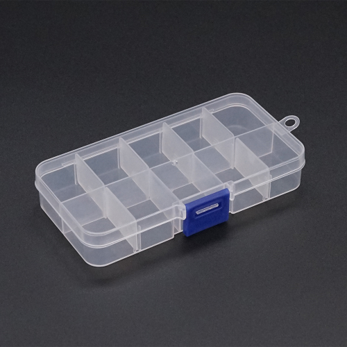 Пластиковий ящик для радіодеталей, 130 х 25 х 65 мм, 10 відділень