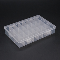 Пластиковий ящик для радіодеталей, 195 х 35 х 130 мм, 24 відділень