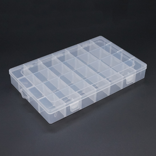 Пластиковий ящик для радіодеталей, 345 х 50 х 220 мм, 28 великих відділень