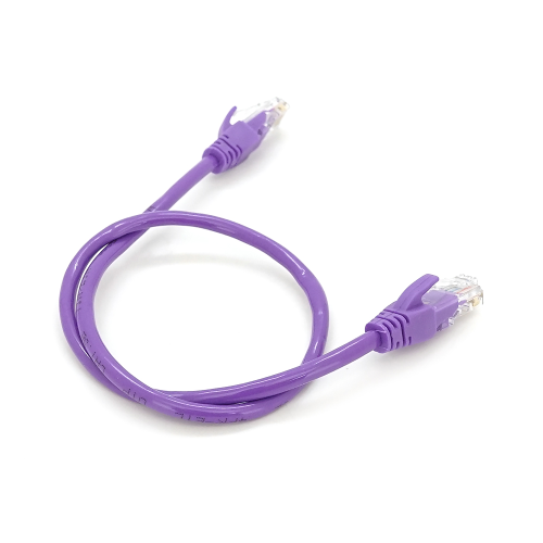 Патч-корд литий RITAR, UTP, RJ45, Cat.5e, 0,25m, фіолетовий, Cu (мідь)