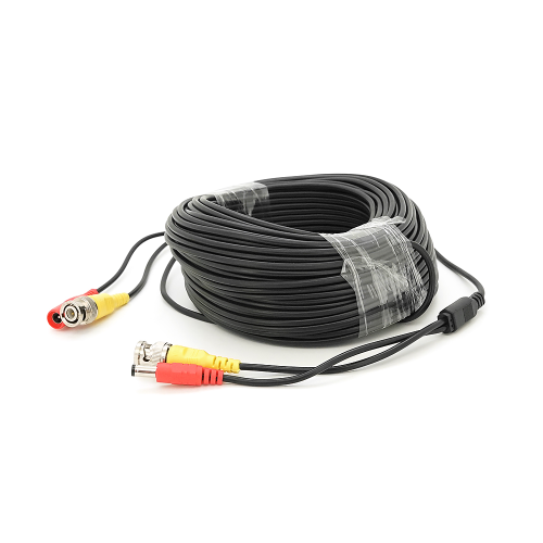 Патчкорд комбінований коаксіальний + живлення BNC + DC 40m, чорний, Q35