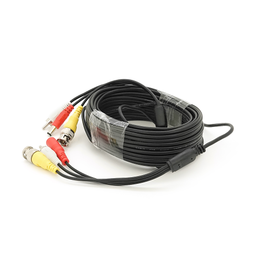 Патчкорд комбінований коаксіальний + живлення + звук BNC + DC + AV 15m, чорний, Q50