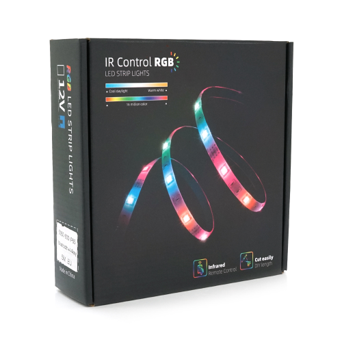 Комплект музичної світлодіодної стрічки 5050 RGB 5 метрів, 60Led, пульт, блок живлення, bluetooth, ip65