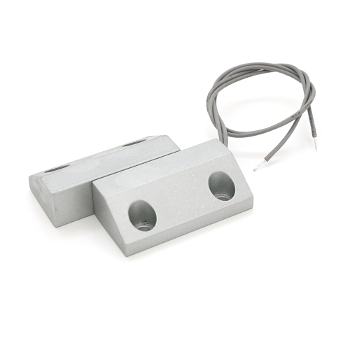 Датчик магнітоконтактний з проводом 30 см MC-52, 35*14*8 мм, контакт NC. цинковий сплав, сірий, під саморіз ( ціна за комплект )