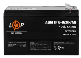 Аккумуляторная батарея LogicPower 12V 7AH (LP 6-DZM-7 Ah) AGM