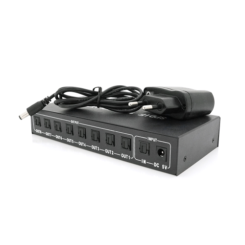 Цифровий оптичний роздільник звуку SPDIF / Toslink 1x8