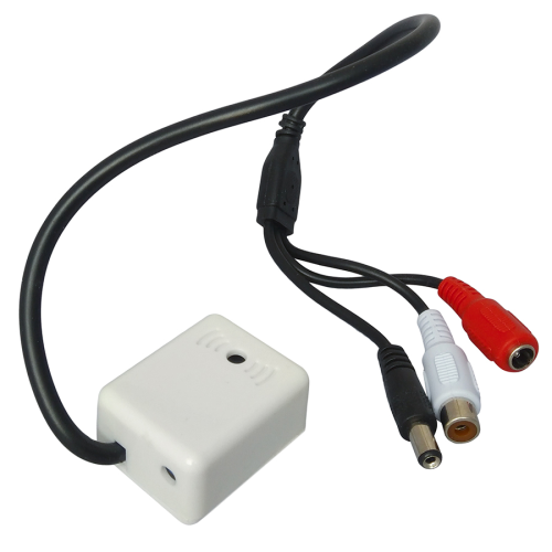 Мікрофон для IP камер та відеореєстраторів. Живлення DC 9-12V. Радіус дії 150 м. Вихід RCA.