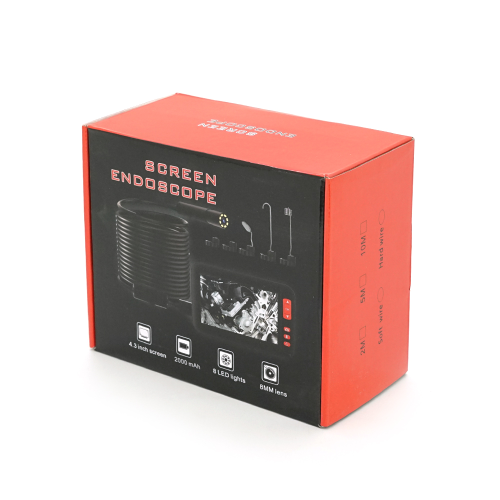 Ендоскоп F200, міні камера 8 mm, LCD дисплей-4.3 дюйма, підсвічування 8 світлодіодів, довжина кабелю 10м