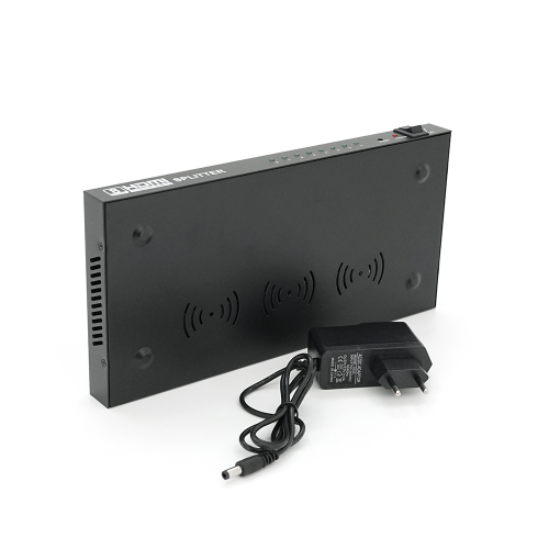 Активний HDMI сплітер 1=&amp;gt;8 порту, 3D, 1080Р, 4Kx2K, 1,4 версія, DC5V / 2A Q20, Box