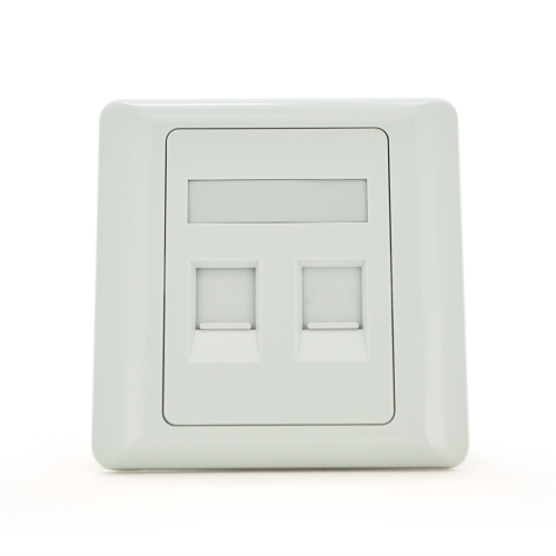 Рамка 86х86 під 2 модулі Keystone Jack RJ-45 кат.5E UTP, 2-port Q100