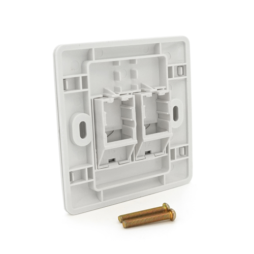 Рамка 86х86 під 2 модулі Keystone Jack RJ-45 кат.5E UTP, 2-port Q100