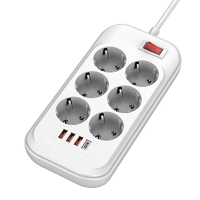 Мережевий фільтр 2m ColorWay CW-CHE64PDW 6 роз (Type-C PD20W + 3USB QC3.0) White