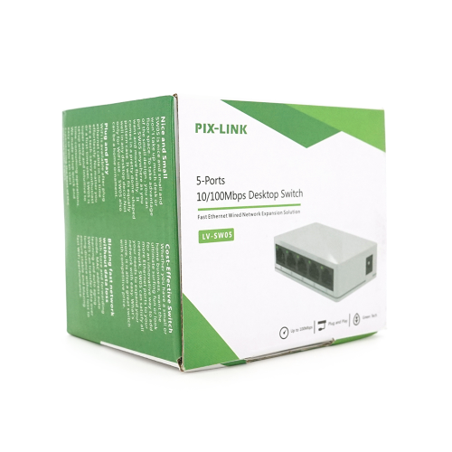 Комутатор PIX-LINK LV-SW05 5 портів Ethernet 10 / 100 Мбіт / сек, BOX Q100