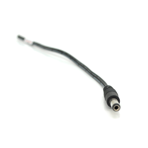 Роз'єм живлення DC-M (D 5,5x2,5мм) =&gt; кабель довжиною 25см black, Black plug OEM Q100