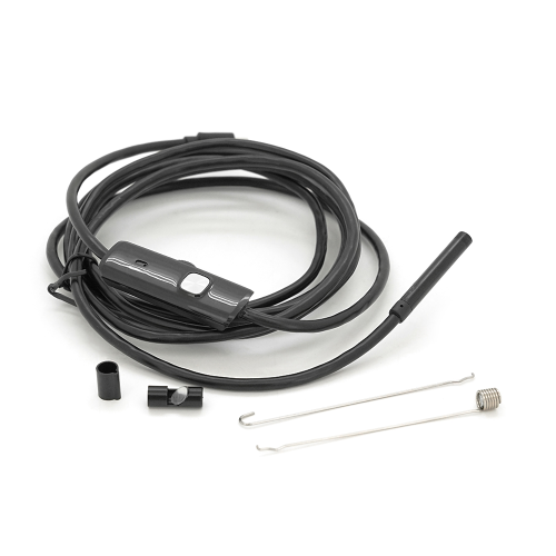 Універсальний ендоскоп 3в1 (USB / MicroUSB / Type-C) для смартфона / ПК, камера 5.5мм, жорсткий кабель 2м, з LED-підсвічуванням, IP67
